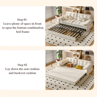 Canapé modulaire en pin blanc