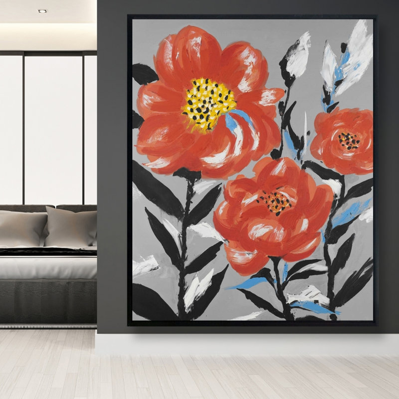 " Pink Flowers With Blue Leaves "