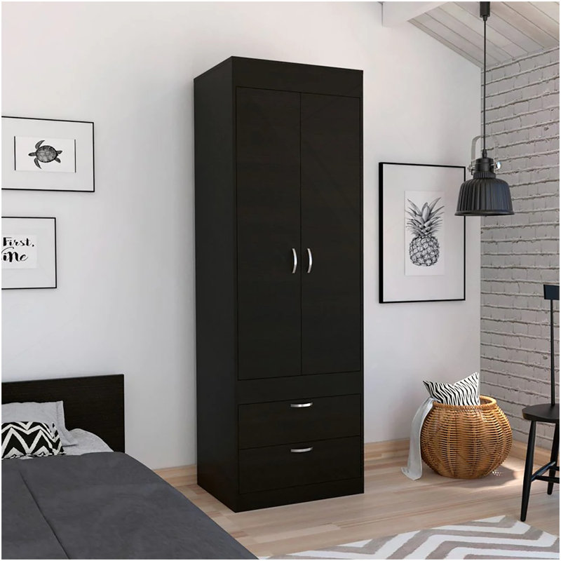 Armoire 2 tiroirs Wenge, Wengé