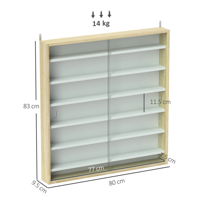 Glass 80 cm W Display Cabinet
