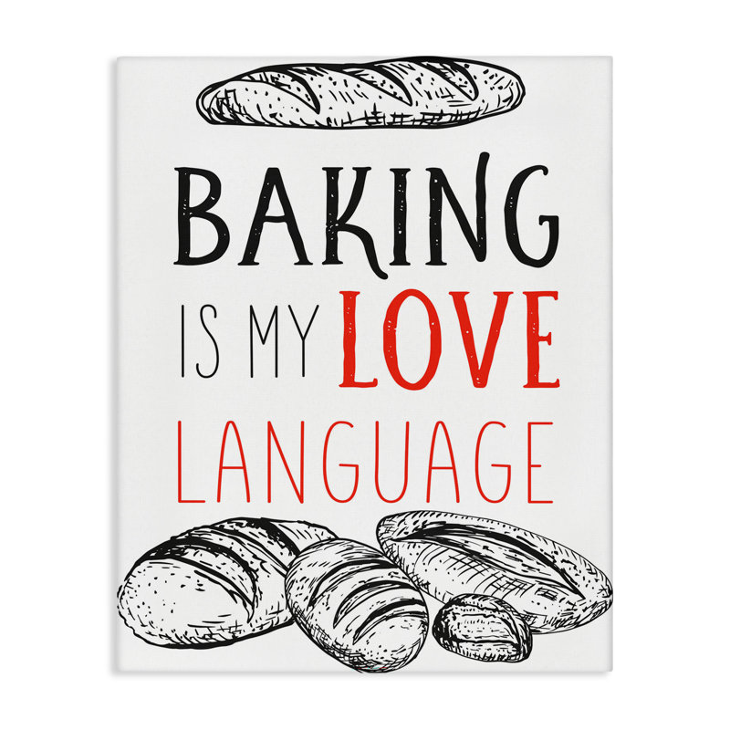 Toile «Bake My Love», conception par Diane Labombarbe, H 20 po x l 16 po