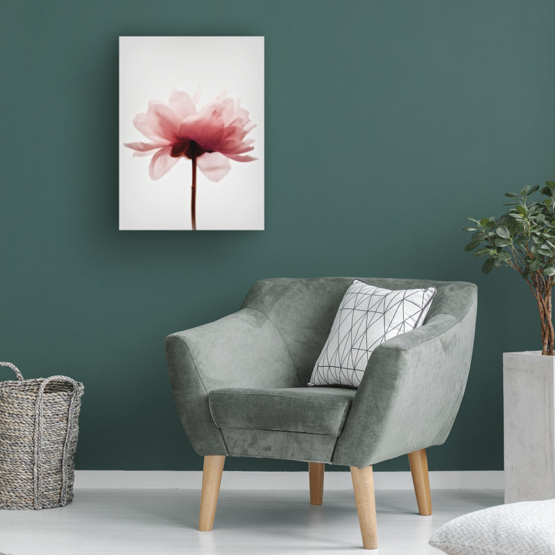 Art sur toile pivoine rose Bolz, H 19 po x l 14 po