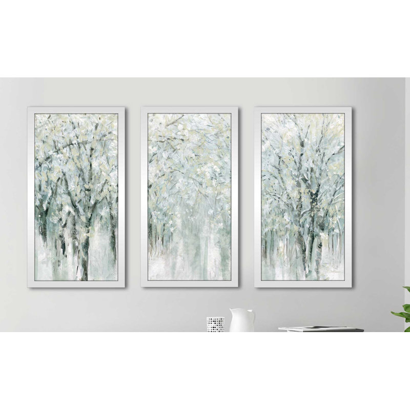 «Winter Mist», reproduction de peinture à l'huile à multiples images, L 52,5 po x H 33,5 po x P 1 po