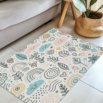 Tapis tressé à lignes douces