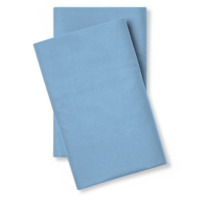 100% Cotton Percale - Set of 2, Queen, Cadet Blue
