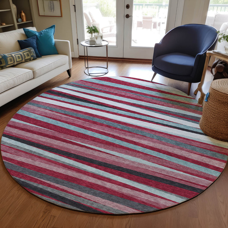 Tapis intérieur / extérieur rouge lavable Liora , 2'3" x 7'6"