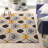 Rymann Geometric Yellow/Gray/Black Non-Slip Rubberback Area Rug-1555091684