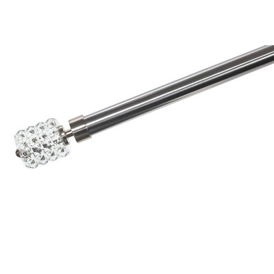 Thornell Stainless Steel Adjustable Single Curtain Rod