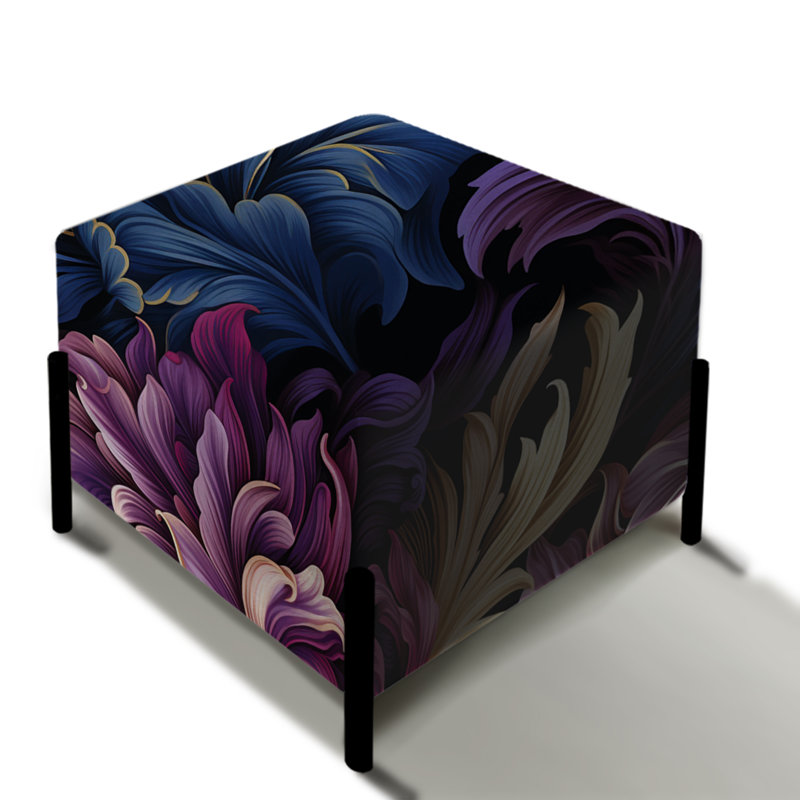 Repose-pieds Regal mauve et bleu luxueux Opulence