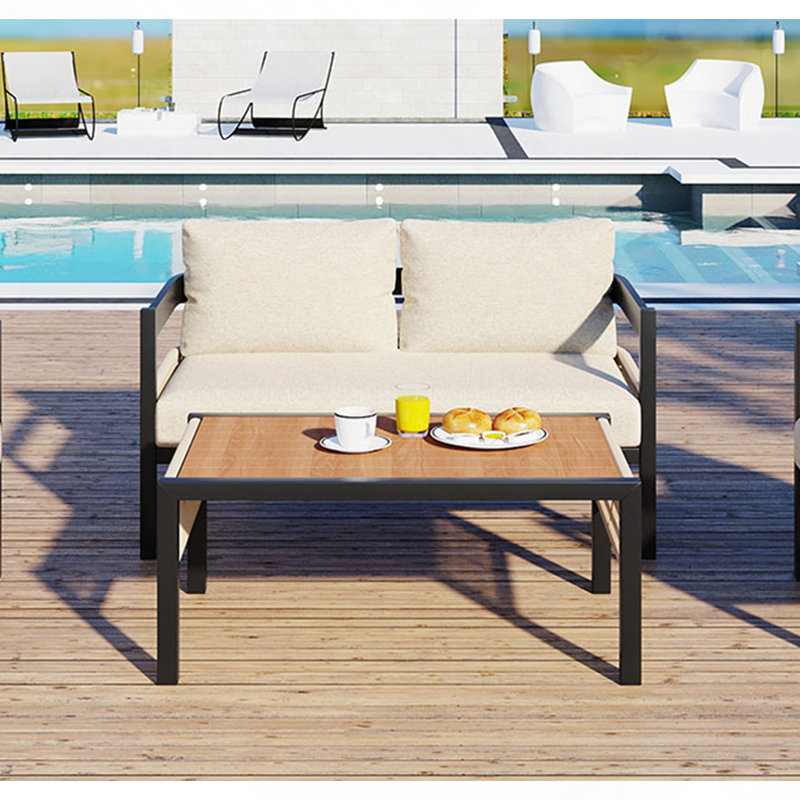 Ensemble de canapé d'extérieur en fer U_Style pour plusieurs personnes avec une table, décoration en rotin, imperméable, résistant à la rouille, convient au jardin, à la pelouse