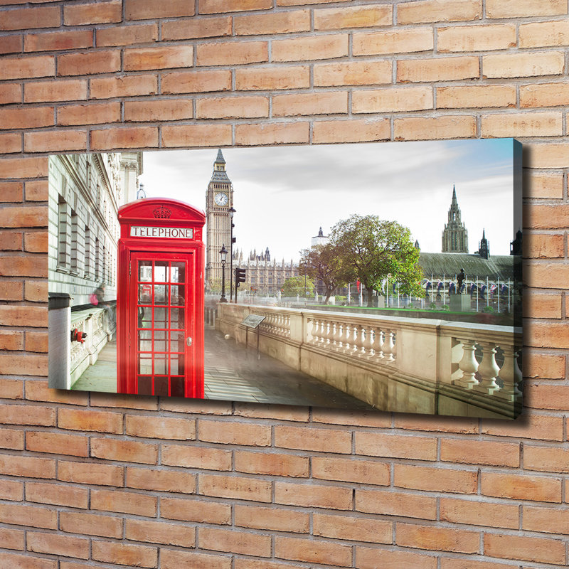 Telephone Booth - Wrapped Canvas Print