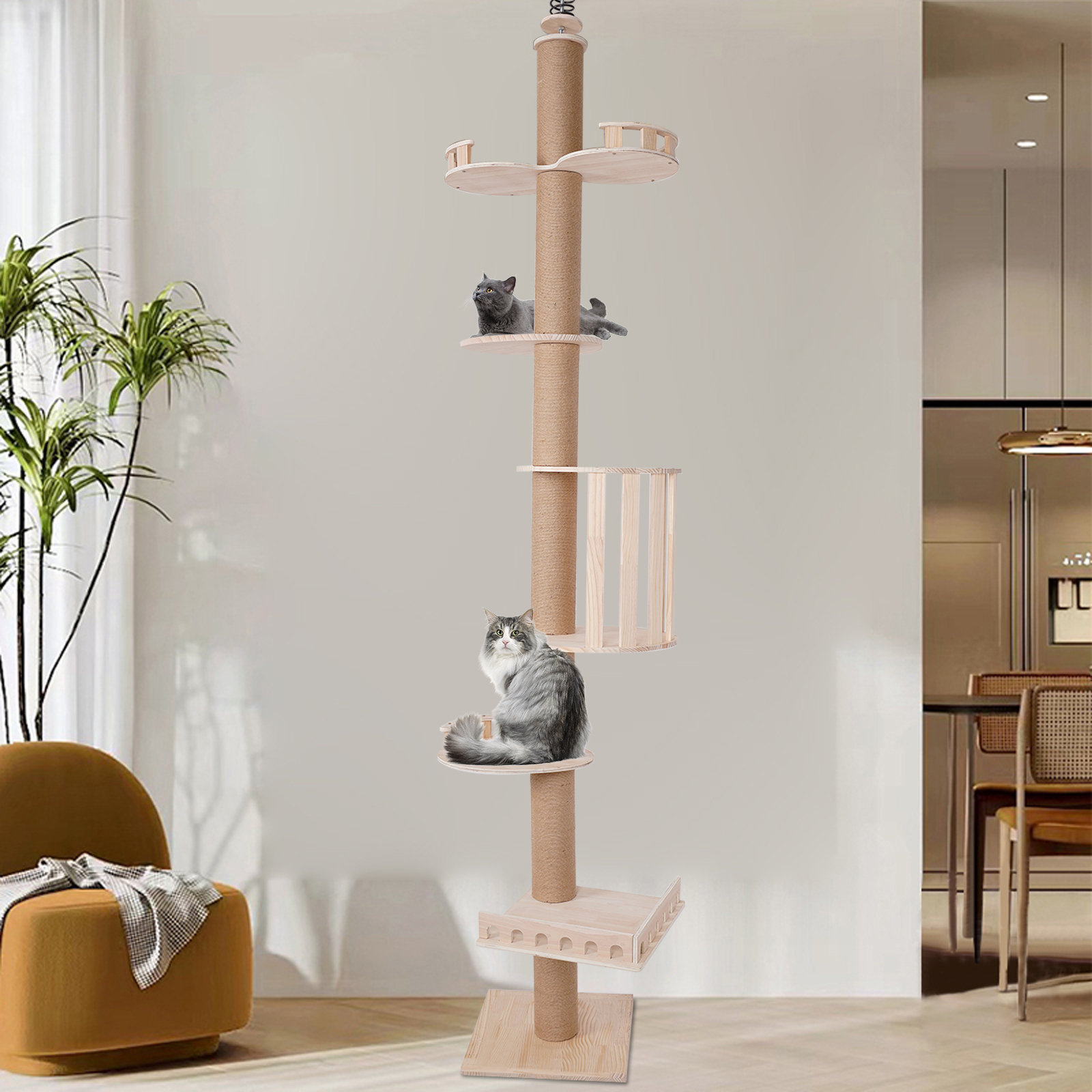 Floor to ceiling shop cat tree designs