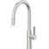 Corsano Contemporary Pull Down Kitchen Faucet with Button Sprayer High Arc Spout and FB Series Handle