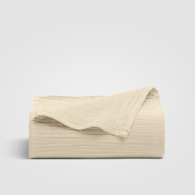 Dune Crinkled Comfort Flat Sheet (Sandstone), Full/Double Flat Sheet