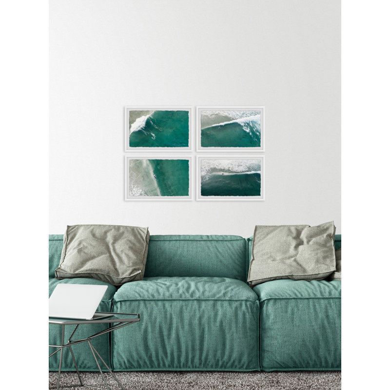 The Surf II - ensemble de 4 reproductions de photos sur papier, H 16 po x l 24 po