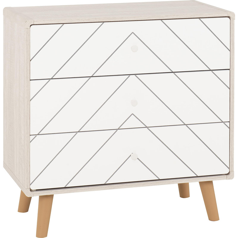 3 Drawer 80Cm W Chest of Drawer