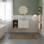 Meuble-lavabo mural avec tablettes de rangement latérales