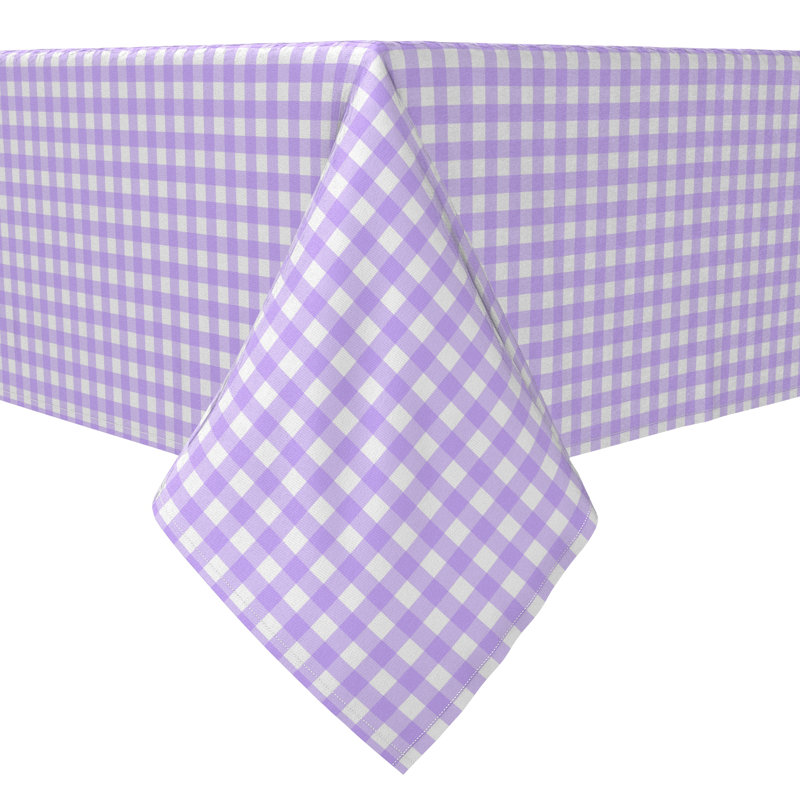 Rectangular Gingham Cotton Twill Tablecloth