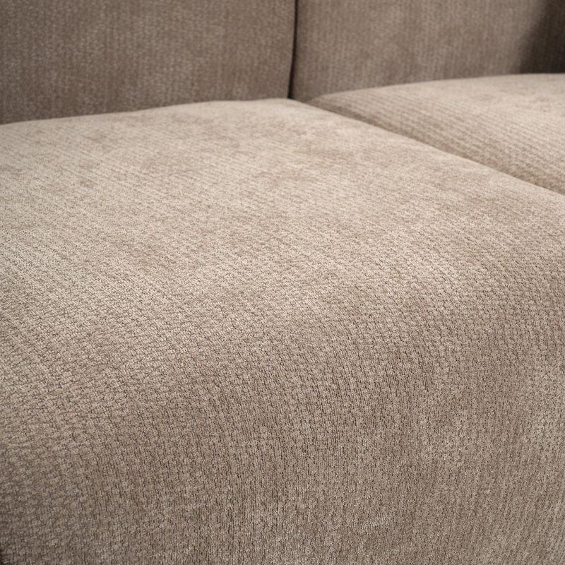 Canapé modulaire rembourré et capitonné Valette, Polyester espresso