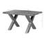 Solid Wood Top Metal Base Dining Table-64126008-64126009-64126017