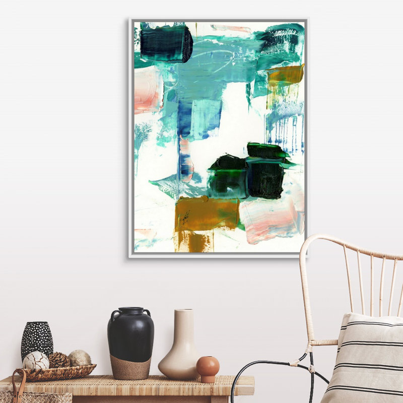 «Tag I» par Ethan Harper - reproduction d'art, Toile blanche encadrée, H 42 po x l 32 po x P 1,75 po