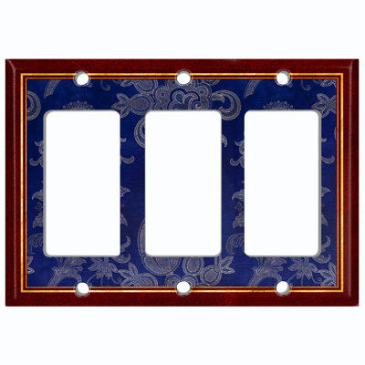 Patterned 3 - Gang Toggle Light Switch Standard Wall Plate