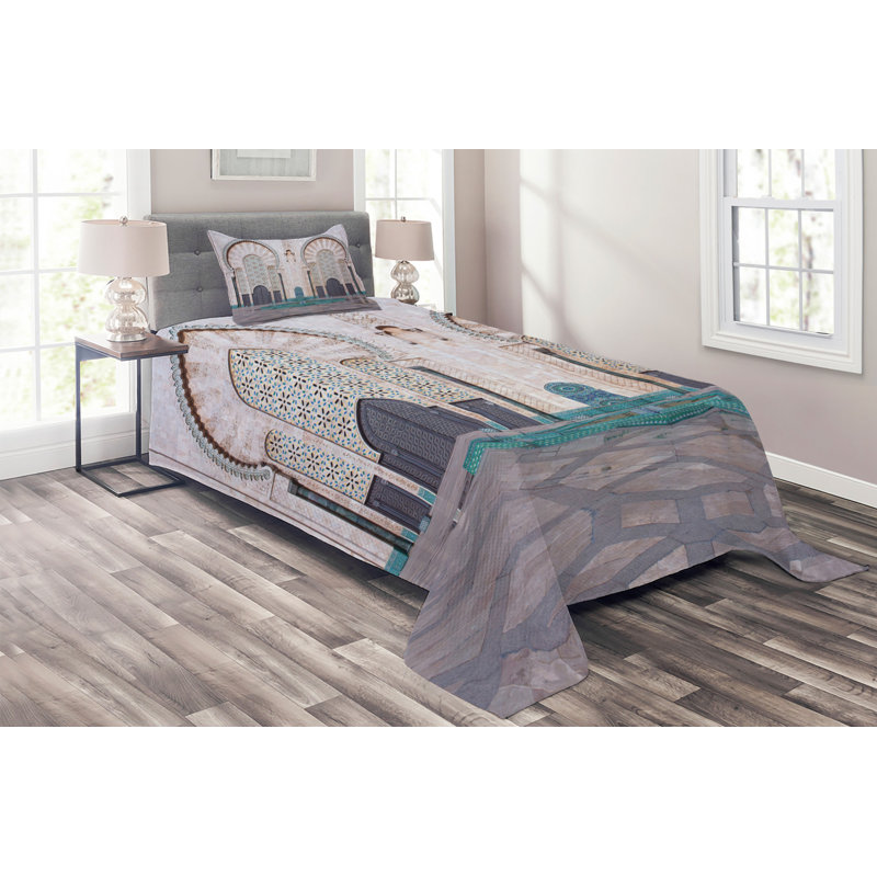 Polyester Coverlet, Twin Bedspread + 1 Sham