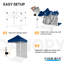 5 pi L 5 pi. D Tente escamotable en acier avec pare-soleil-110524447