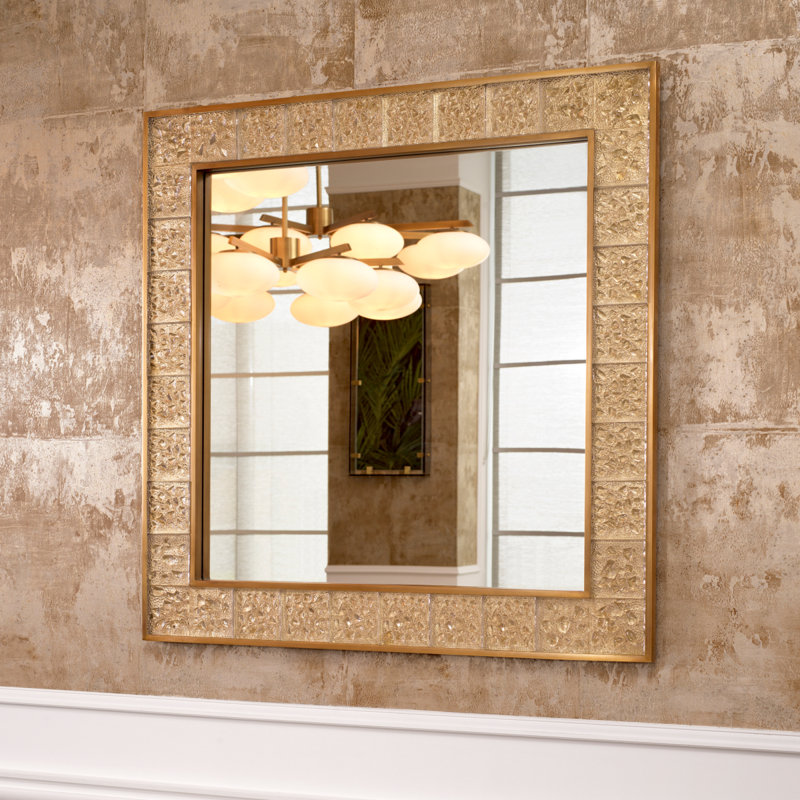 Mellot Square Brass Wall Mirror