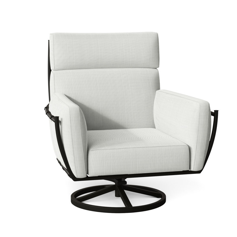 Chaise berçante pivotante en aluminium Majorca, Argent Vérone, Welt
