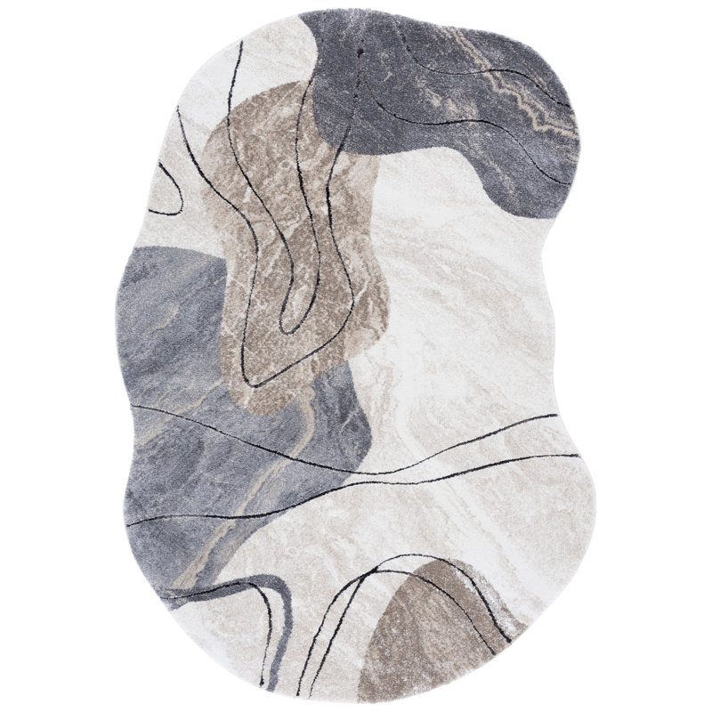 Tapis abstrait Contour 307 Performance, Novateur 8 pi x 10 pi