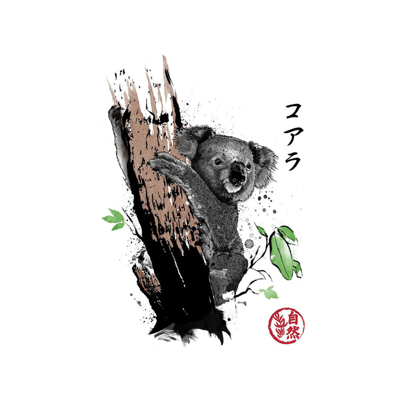 Wild Koala by Antonio Camarena - Wrapped Canvas Painting, 30.48cm H x 20.32cm W x 1.905cm D