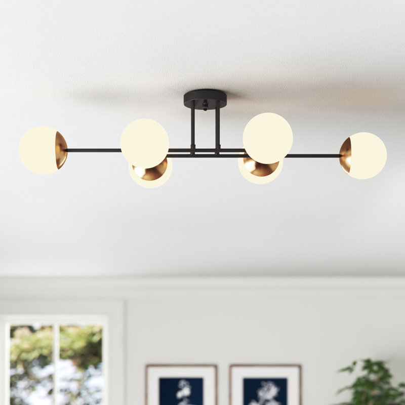 Amechi 6*G9-Light Rustic Dimmable Semi-Flush Mount Light