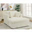 Oversized Corduroy Chaise Longue With Ottoman-1612799223