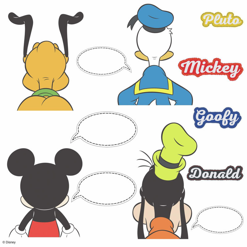 Adhésif décoratif peler et coller Mickey et ses amis