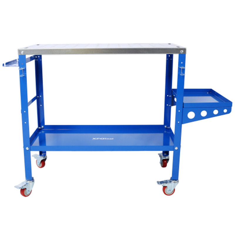 Table de soudage 36 po x 18 po, capacité de charge de 1200 lb, table de travail en acier sur roulettes, banc de travail portatif avec roulettes verrouillables