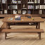 Bureau rectangulaire brun en bois massif-108071156