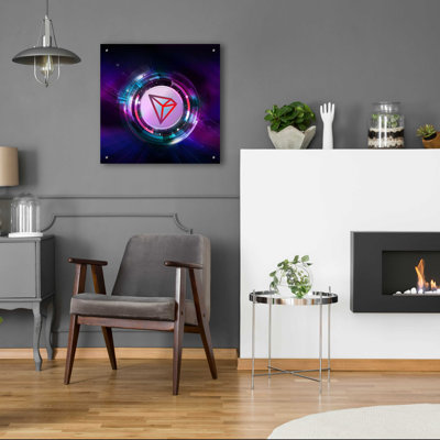 TRX Tron Blockchain' Acrylic Glass Wall Art, 24"x24"