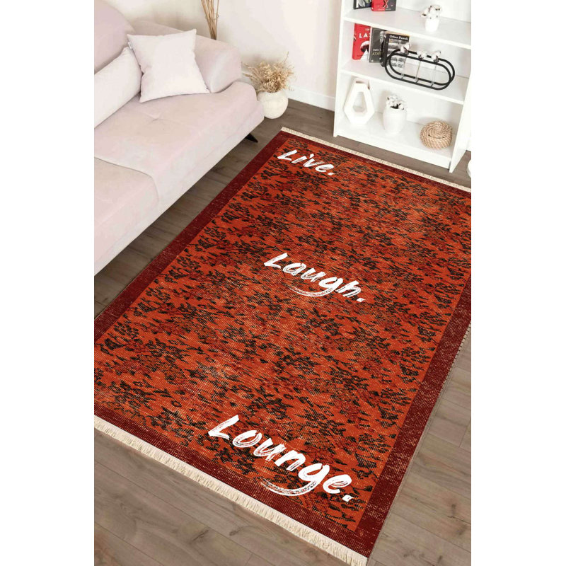 Tapis Text Live Laugh Lounge