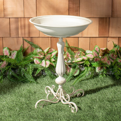 Accringt Metal Single Tier Birdbath