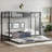 Twin XL Over Twin XL Metal Bunk Bed with Trundle, 500LBS Lower Capacity, Black – Ideal for Guest Rooms-1157105922