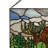 12"H Moose in Mountainscape Stained Glass Window Panel