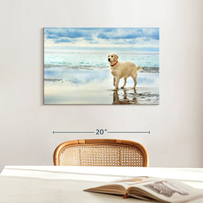 Brampt Seafront Golden Retriever, 16" H x 24" W