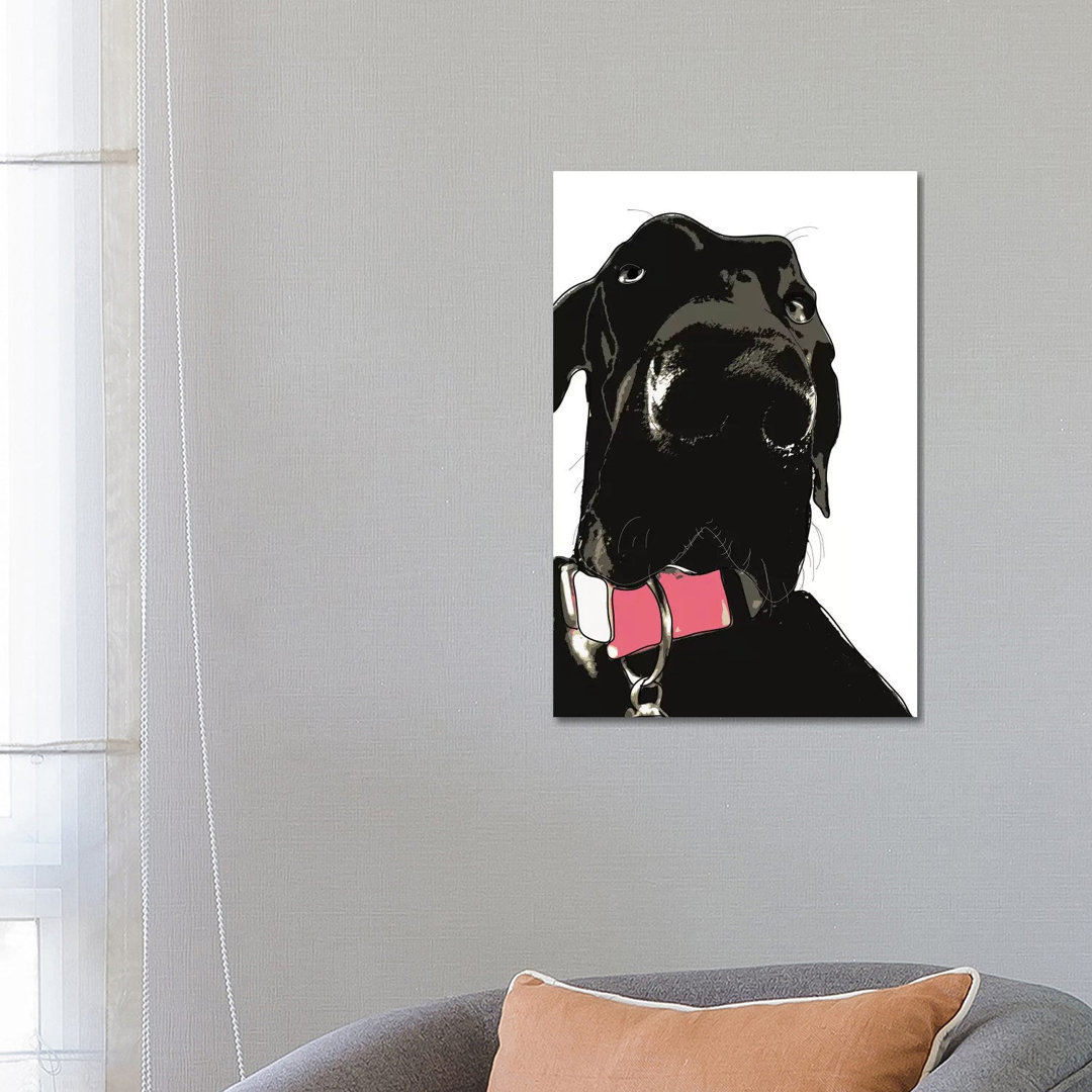 Coaly The Great Dane von Sketch And Paws - Galerie-umwickelte Leinwand Giclée auf Leinwand