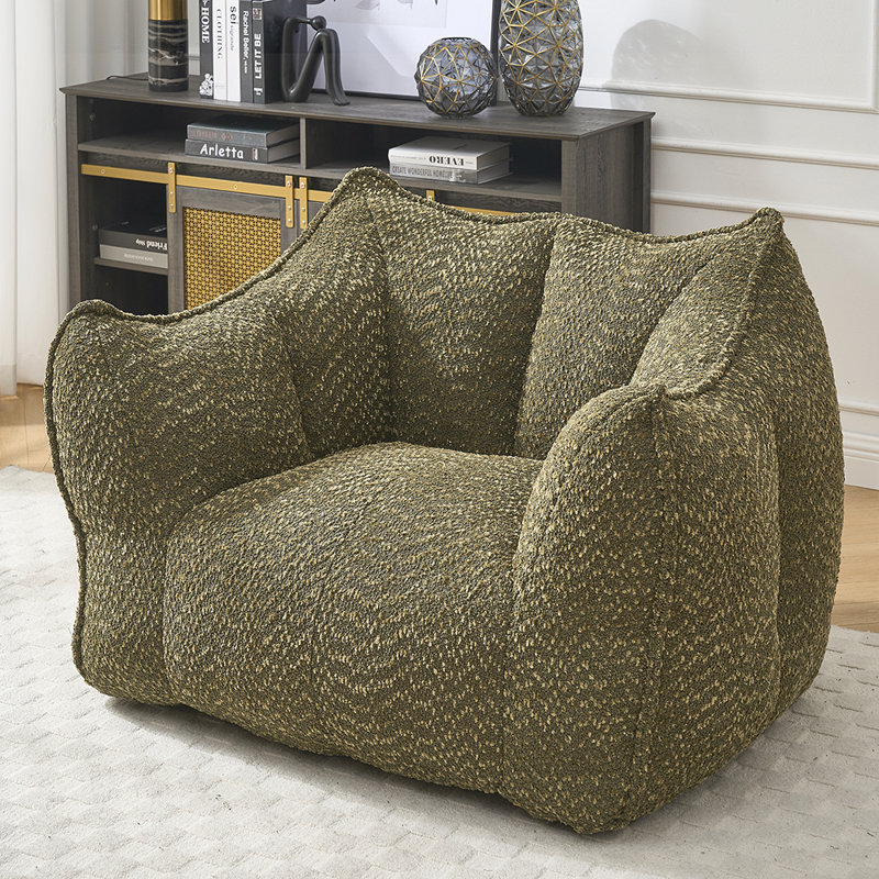 Boneless Cloud Comfy Sofa, Seat Tewkesbury Couch for Living Room, No Assemble, Chenille, Olive Green, 1