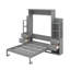 Lit escamotable double avec tablettes, tiroirs et DEL-424985402-424985401