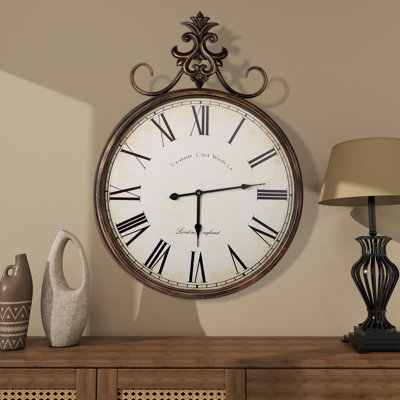 Alexandros  51x70cm  Wall Clock Metal Antique-gold Accent Clock
