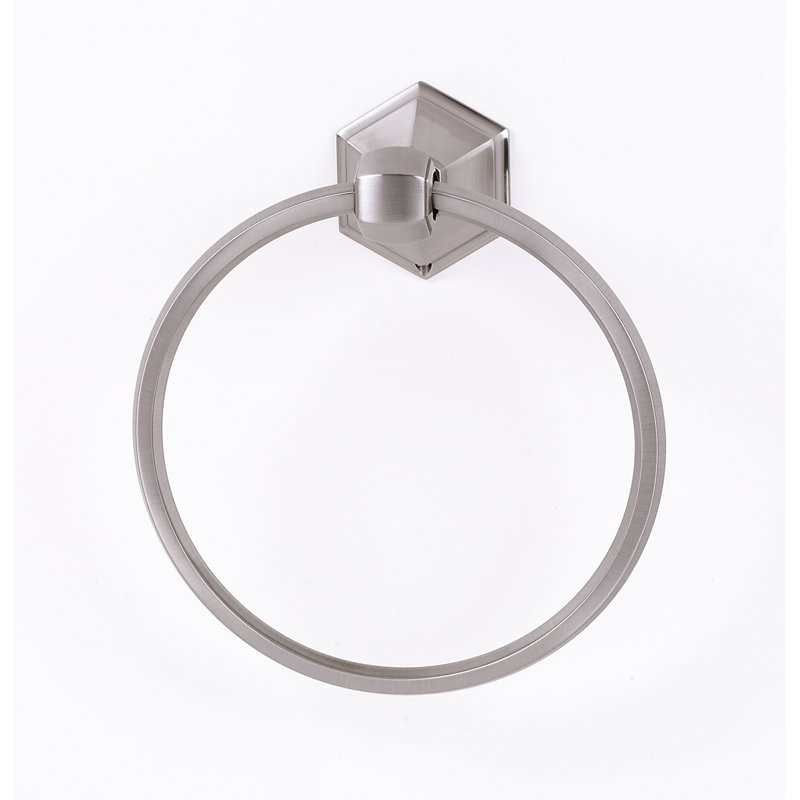 Nicole Wall Mounted Towel Ring, Satin Nickel
