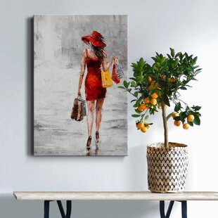 Fashion and Glam Blush Ocean Spray Perfume Perfumes - Painting Print on Canvas Rosdorf Park Size: 15 H x 10 W x 1.5 D, Format: Gold Framed Canvas