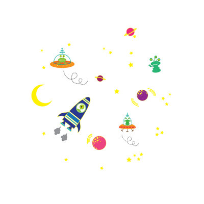 Family Mural Galaxy Glow Wall Sticker